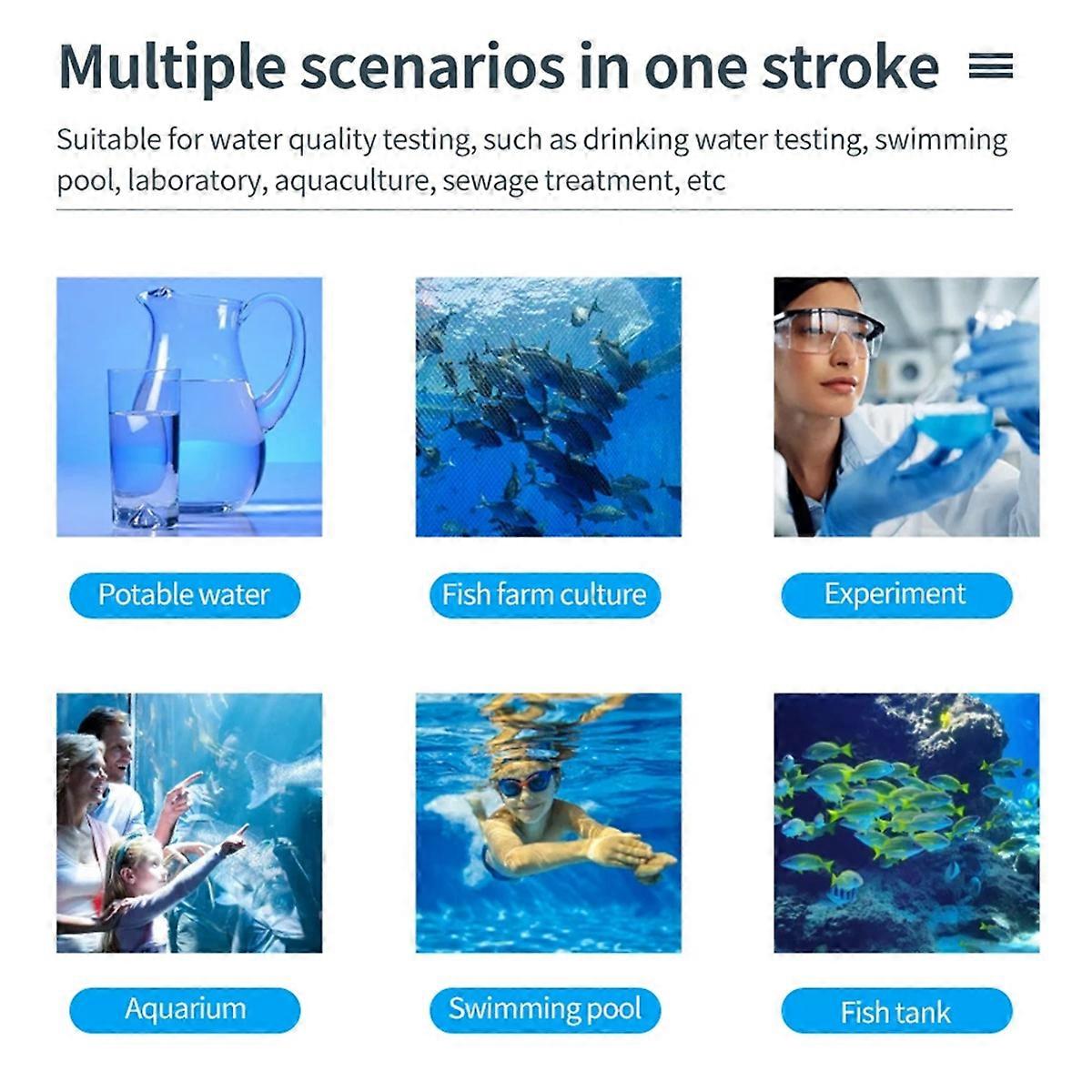 Bluetooth 6-in-1 TDS Meter Digital Water Tester EC TDS SALT SG Temperature PH Meter Aquarium Water