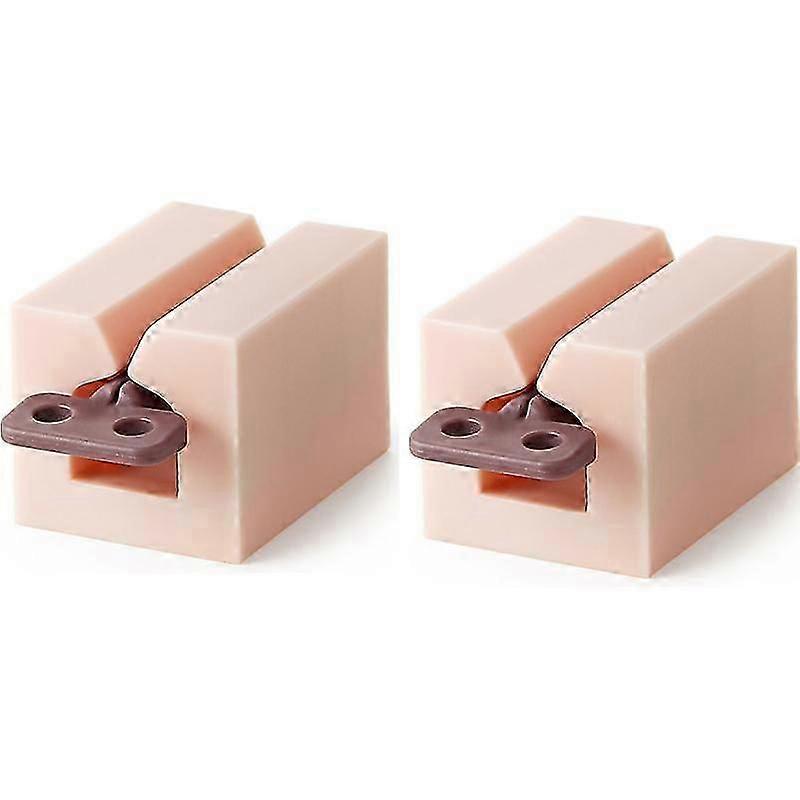 2-Pack Roller Tube Toothpaste Squeezer Multifunctional Manual Rotary Toothpaste Holder Saves Toothpaste pink
