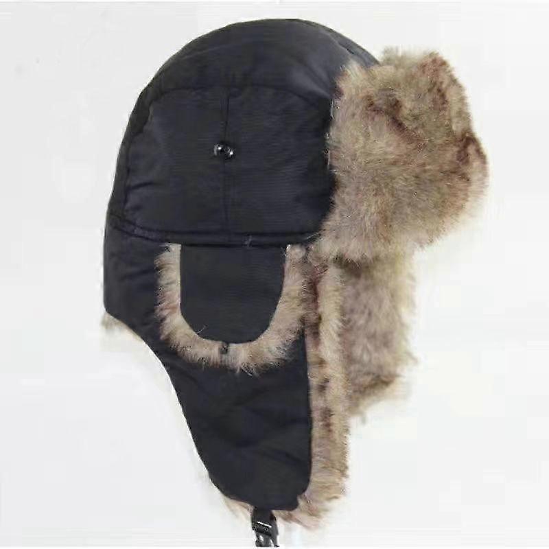 Taslan Ushanka Trapper Hat - Casquette d’hiver chaude de Style russe doublée en peluche unisexe