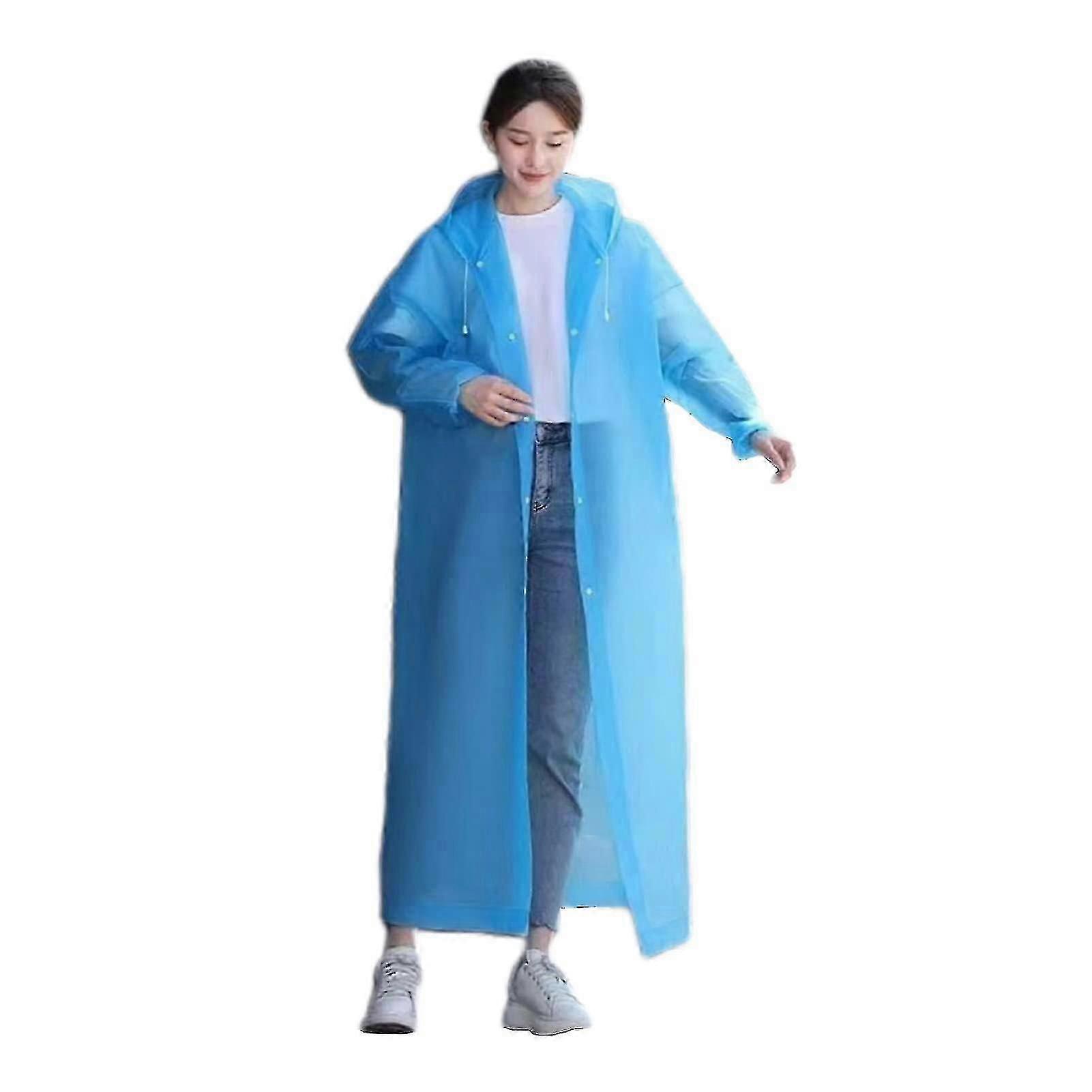 Eva Raincoat Non Disposable Outdoor Travel Portable For Adults 150g 18 Silk Frosted Extra Thick White Drawstring Type