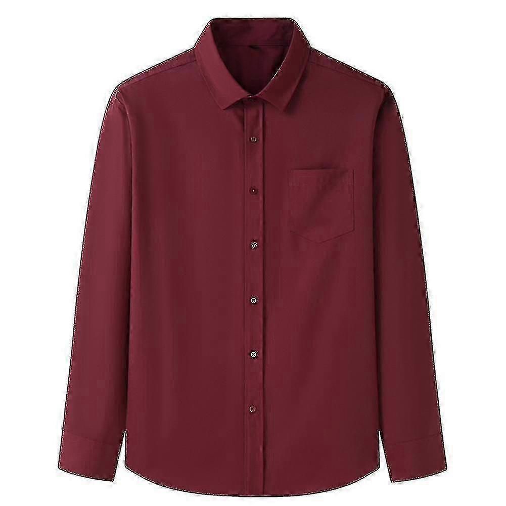 "Erkekler Klasik Büyük Beden Rahat Uzun Kollu Gömlek" f26