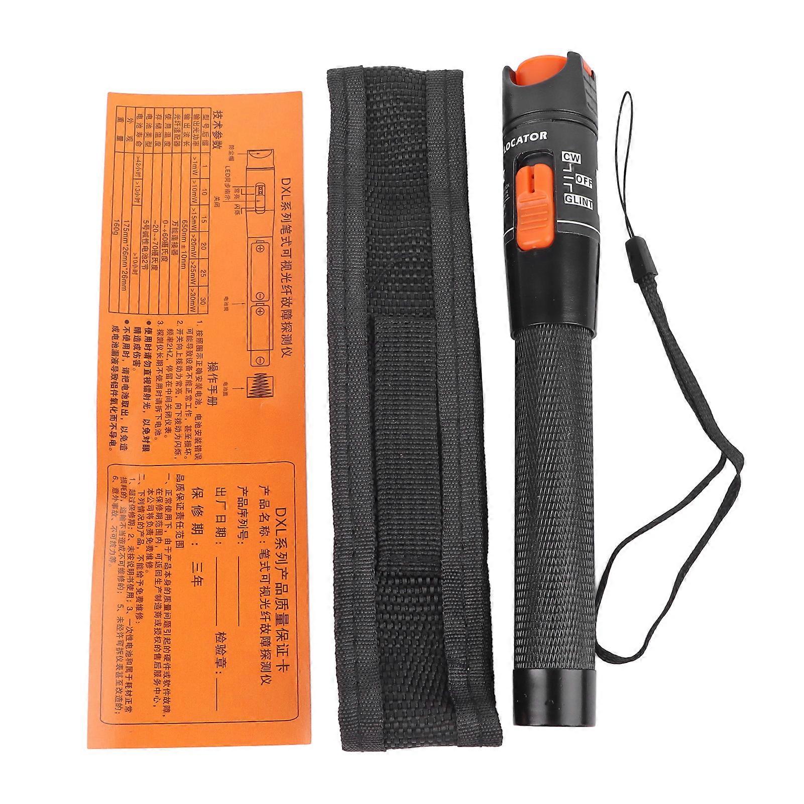Red Light Pen High Power Laser Output Accurate Location Portable Fiber Optic Source Tester VFL
