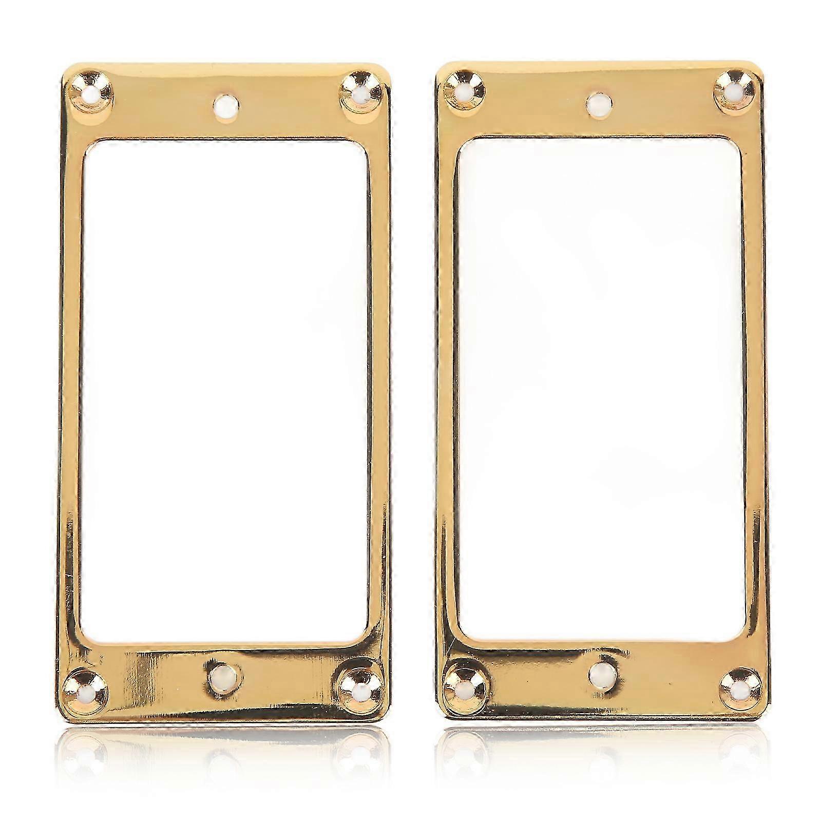 Pickups, 2 - Piece Gold - Plated Metal Frames with Mounting Screws for Enhanced Sound and Aesthetic Upgrade