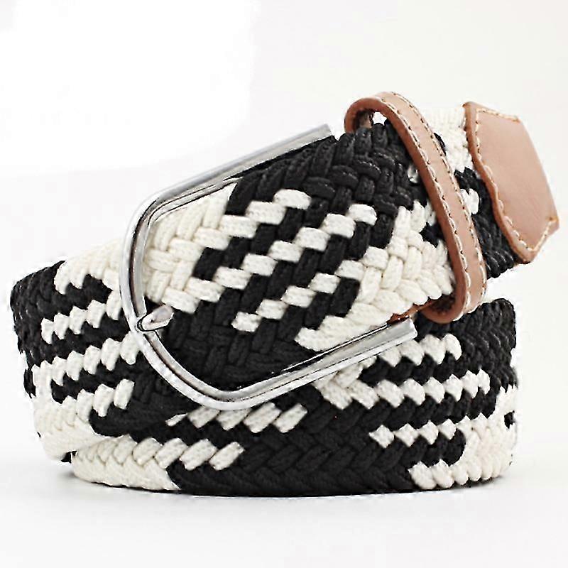 Sekavärikudotut joustavat punotut vyöt miehille ja naisille Muoti Elastiset 105cm vyöt