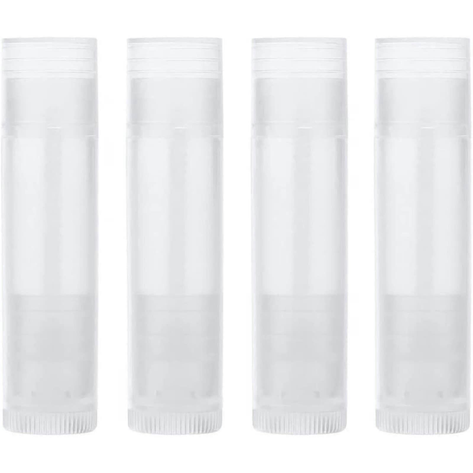 リップクリームチューブ、25pcsプラスチッククリア空の口紅チューブDIYリップクリーム化粧品容器トラベルボトル