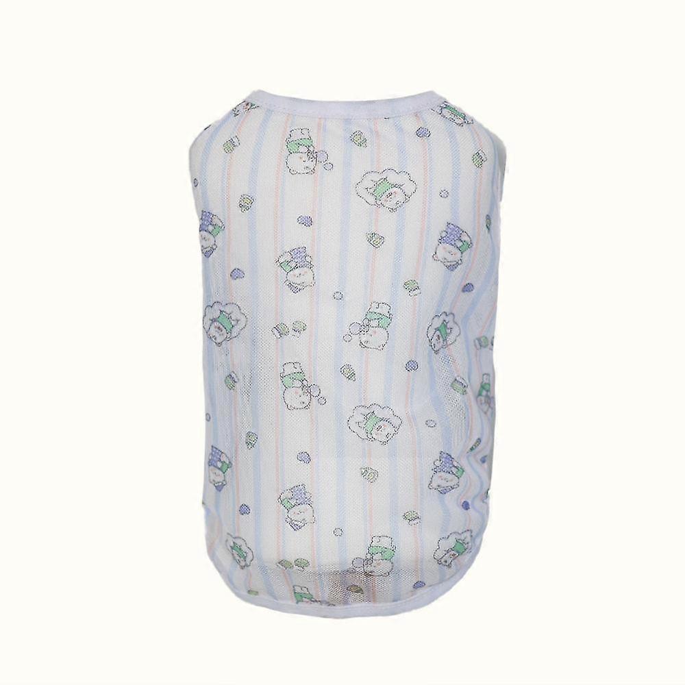 Cute Cartoon Pet Thin Vest Puppy Summer Breathable Mesh Apparel for Cats Dogs Cat Jakcet Small Dog Clothing