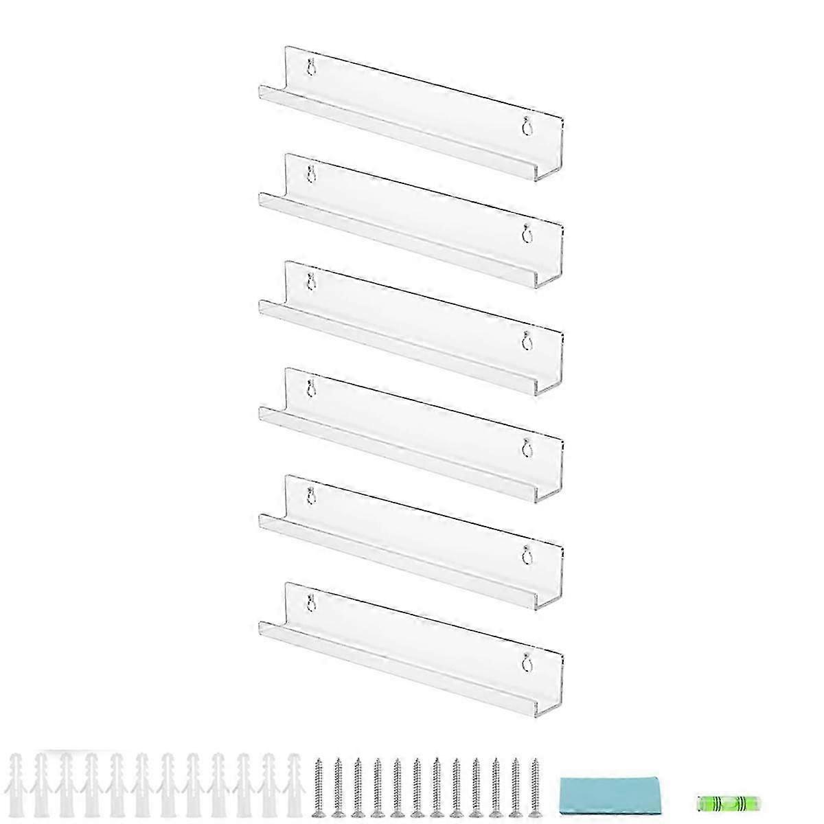 Vinyl Record Rack Wall Mounted-Acrylic Photo Album Record Display Rack Floating Shelf for Daily Lp