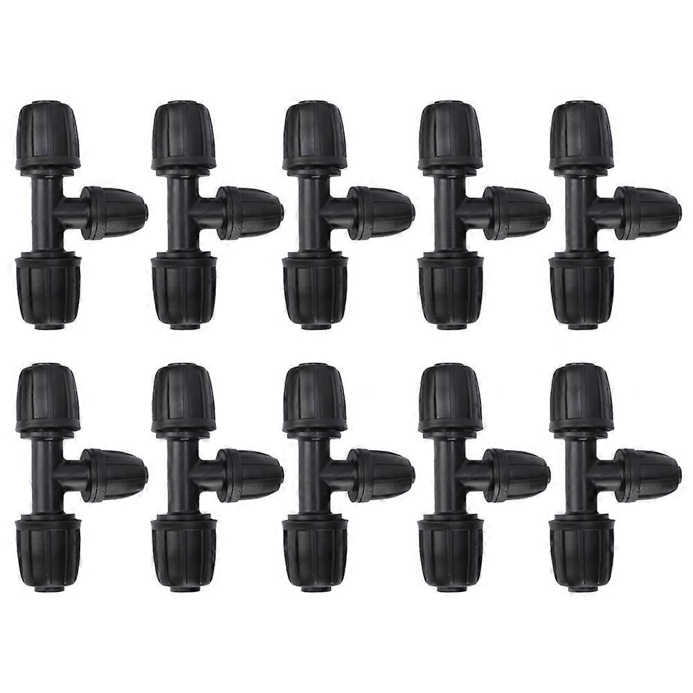 10Pcs 16PE Buckle Garden Tee Connector for Drip Atomization Garden Irrigation