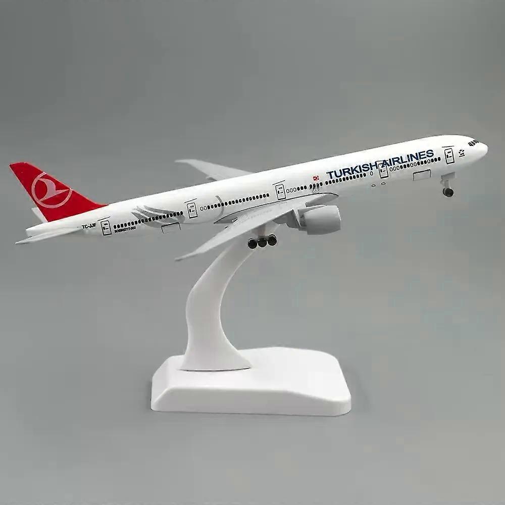 20 سم B777 الخطوط الجوية التركية بوينغ 777 نموذج طائرة يموت الصب سبائك معدنية نموذج الطائرة لعبة مع معدات الهبوط