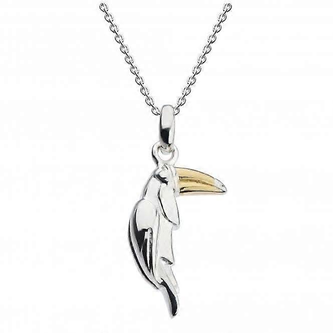 Dew Sterling Silver 3D Toucan with Gold Plate Pendant 9011GD024