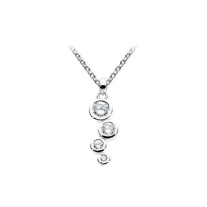 Sterling Silver Scattered Round Cubic Zirconia Pendant 98427CZ