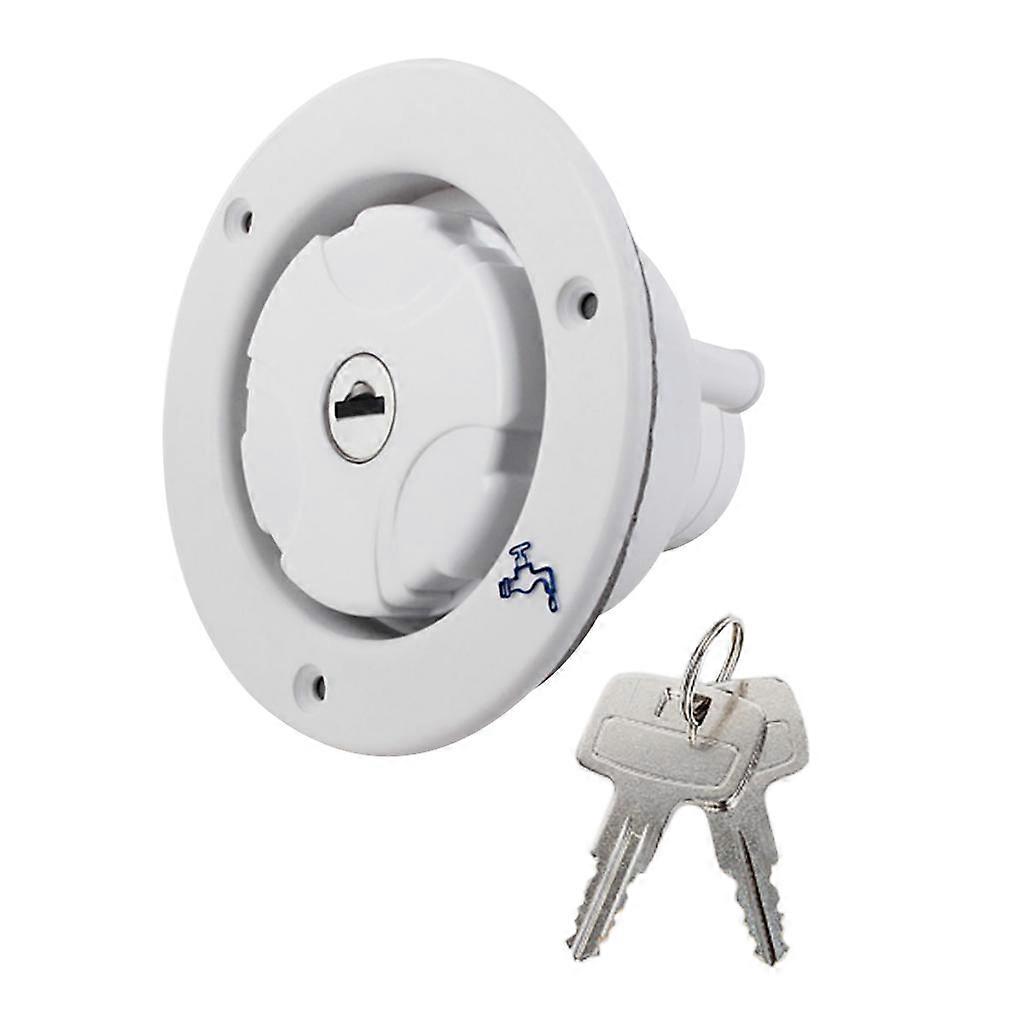 RV Round Plastic Gravity Fresh Water Fill Hatch Inlet Camper Trailer