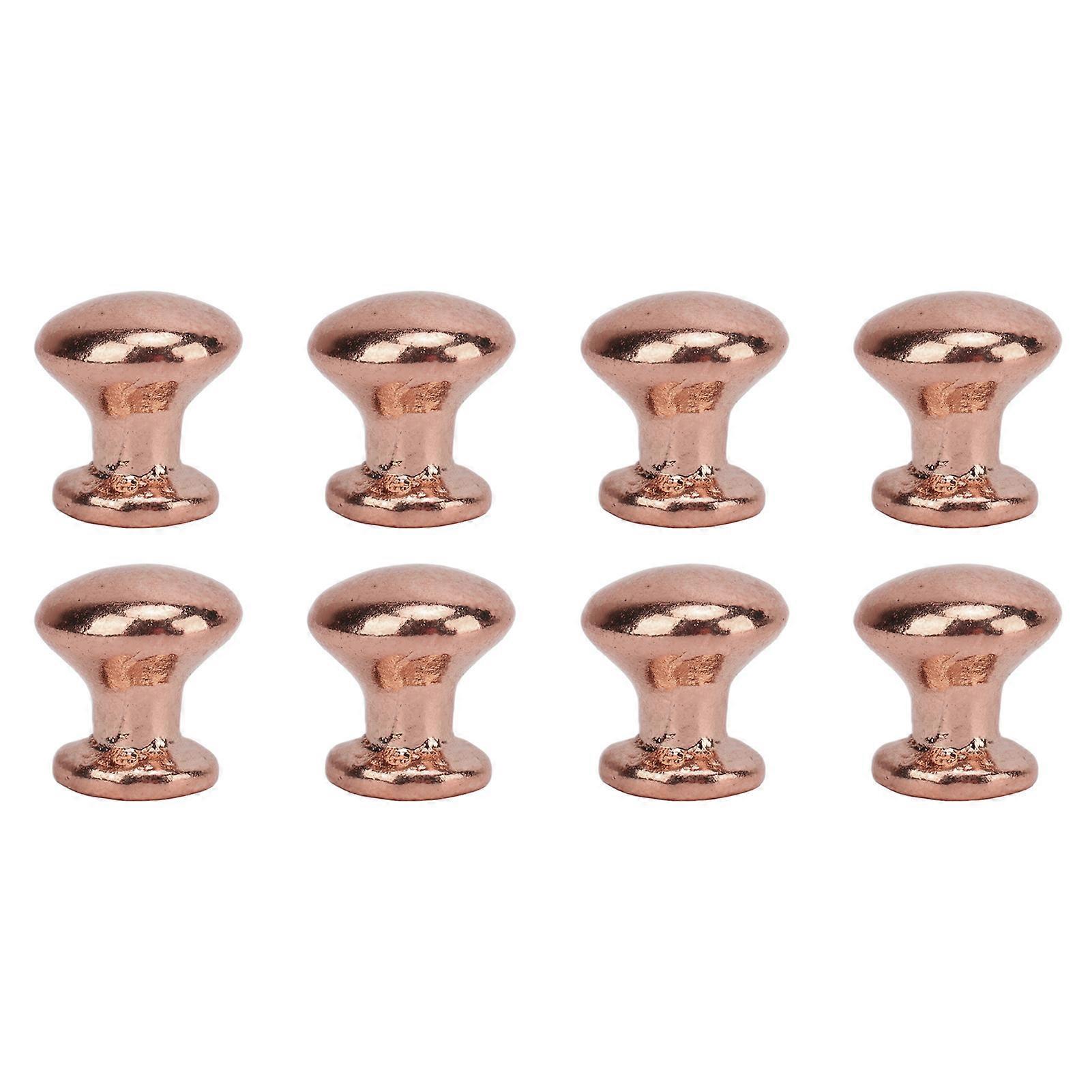 8pcs 1:12 Scale Miniature Round Head Pull Handle Metal Simple Style Dollhouse Door Handle Knobs