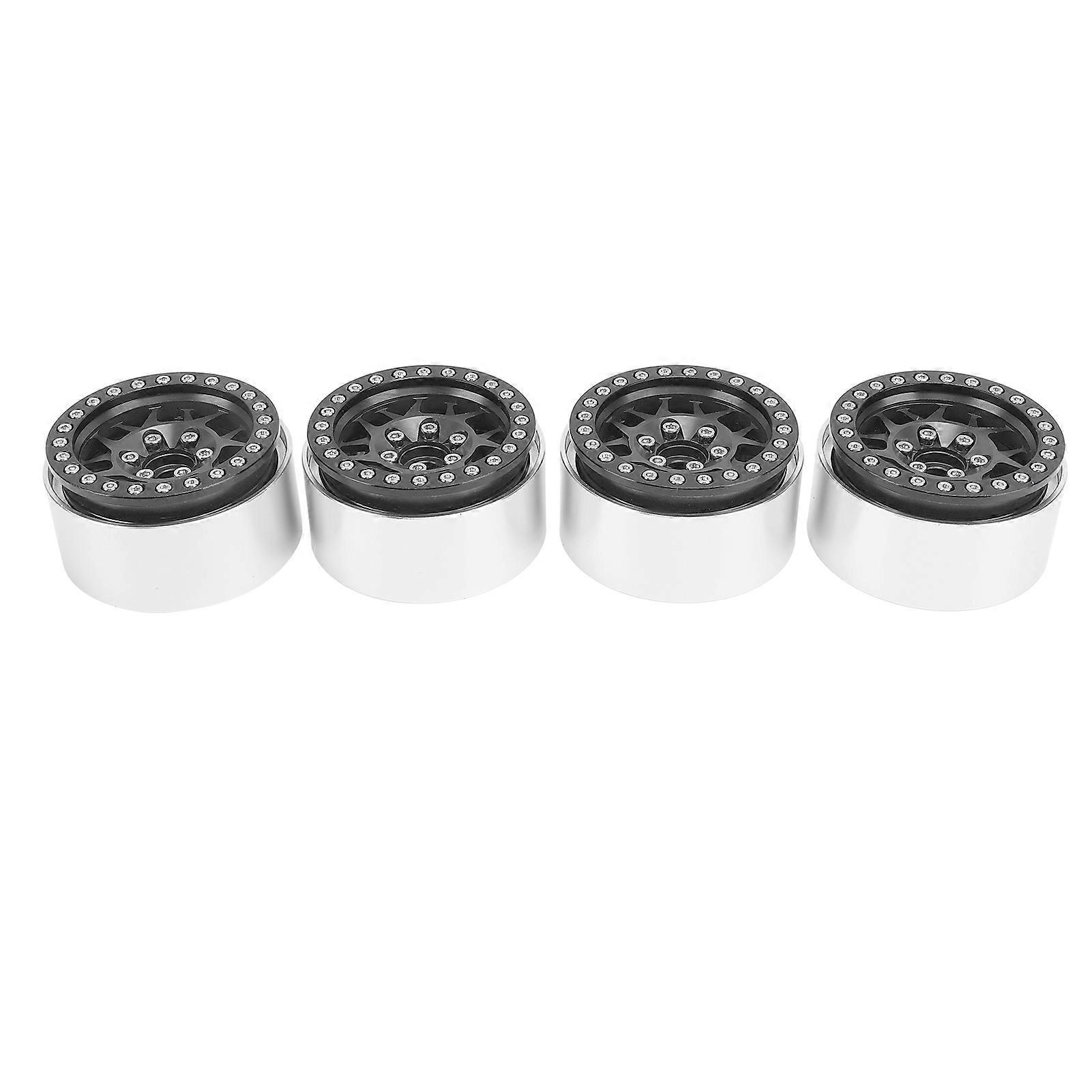 4Pcs 1.9in RC Rims Alloy CNC Machining 1/10 RC Beadlock Wheel Hub for Axial SCX10 90046 AXI 03007 REDCAT MST