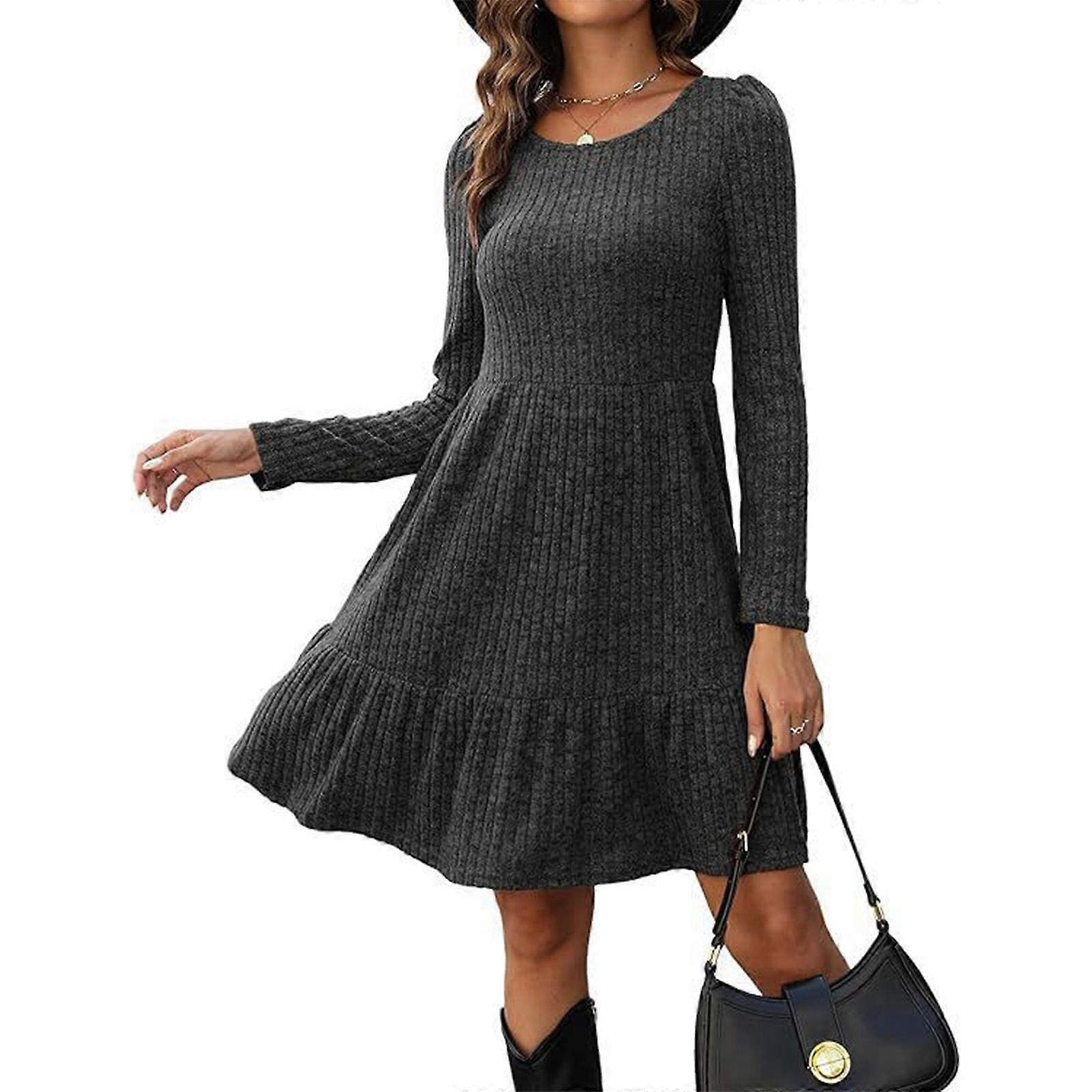 sachin and babi light blue dress MODSGUE Sweater Dresses Women's Autumn Long Short Wrap Dresses Autumn Winter  Dresses Fashion Skater Dresses Stylish Ribbed Knit Dresses Vintage Dresses  Sweater Dress Long Sleeve Dress, gray, M : Amazon.co.uk: Fashion main image 1
