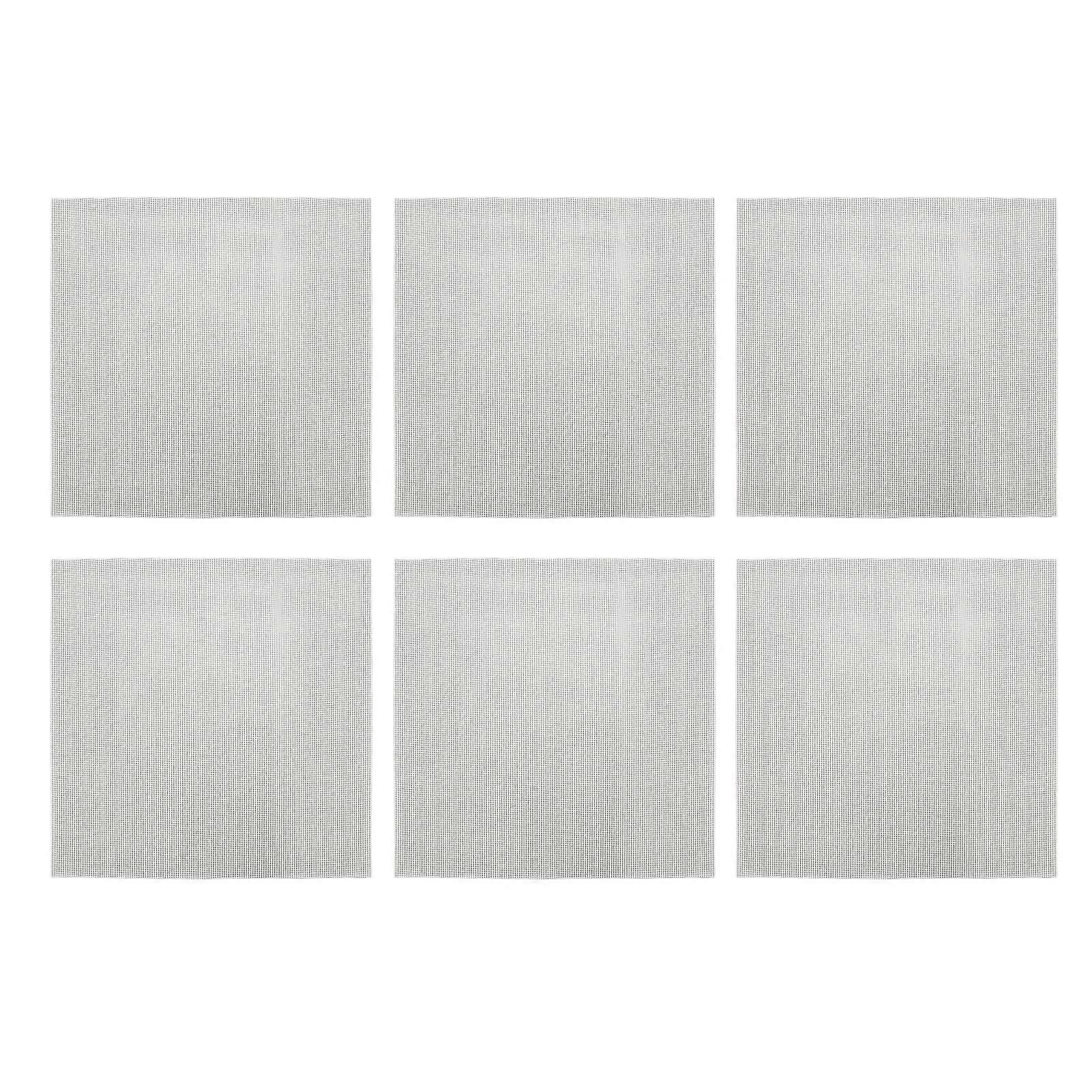 6pcs Square Silicone Steaming Pot Liners Reusable Stick Proof Safe Easy to Clean Baking Mesh Mat Pad