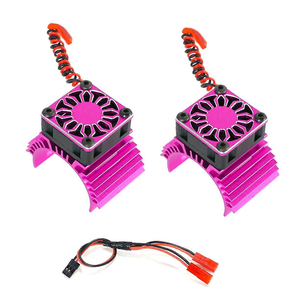 RC Motor Cooling Fan Heatsink 36mm for RC Car 1/8 1/10 Scale Pink