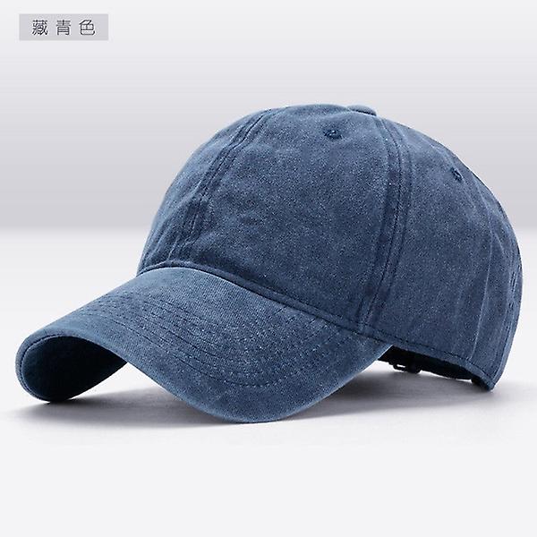 Men's Pure Wash Cap Style Cotton Adjustable Baseball Cap Blank Solid Color Hat