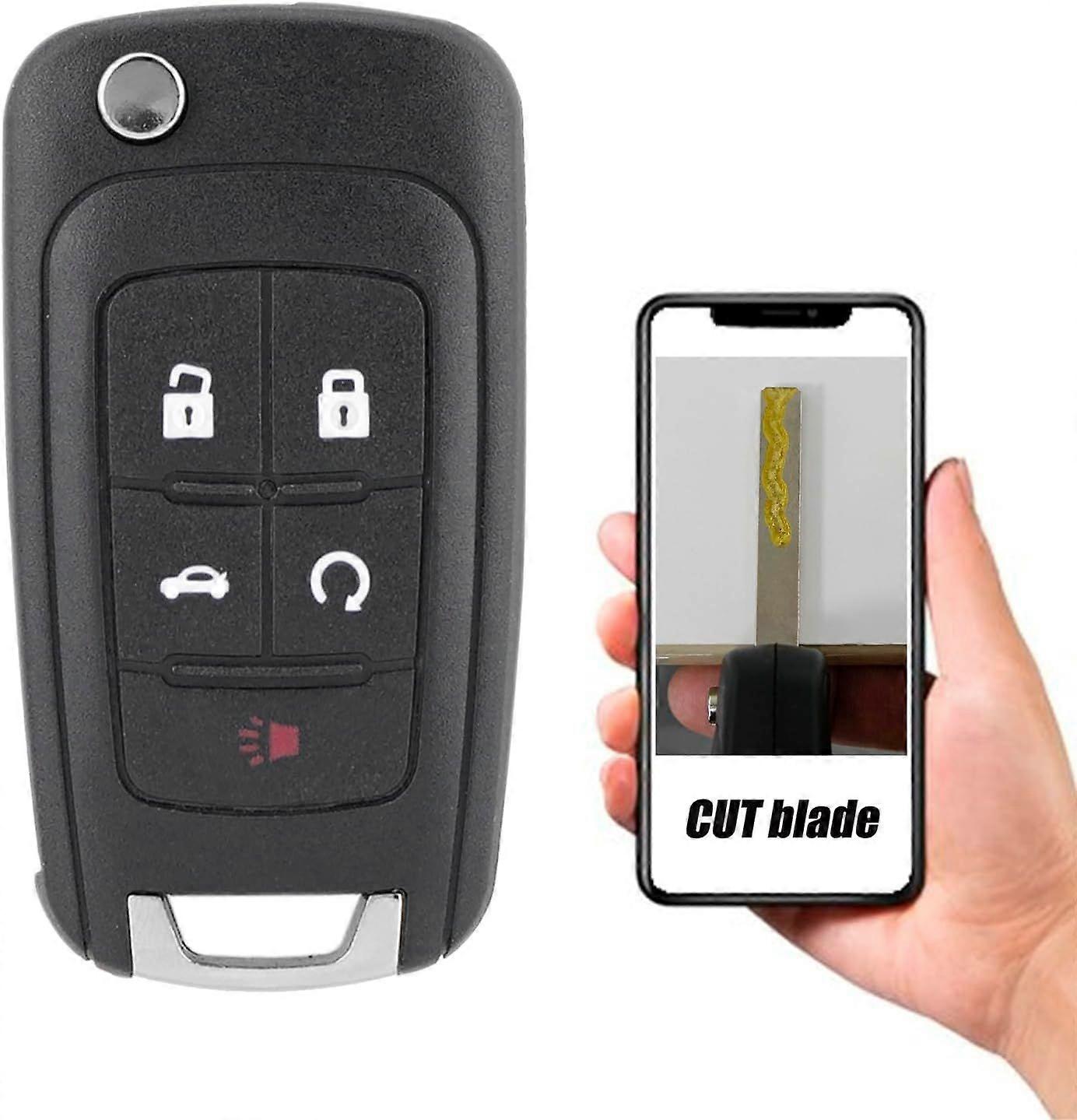 High quality brand new 1PCS Cut Remote Flip Key Fob Replacement Fits for Chevy