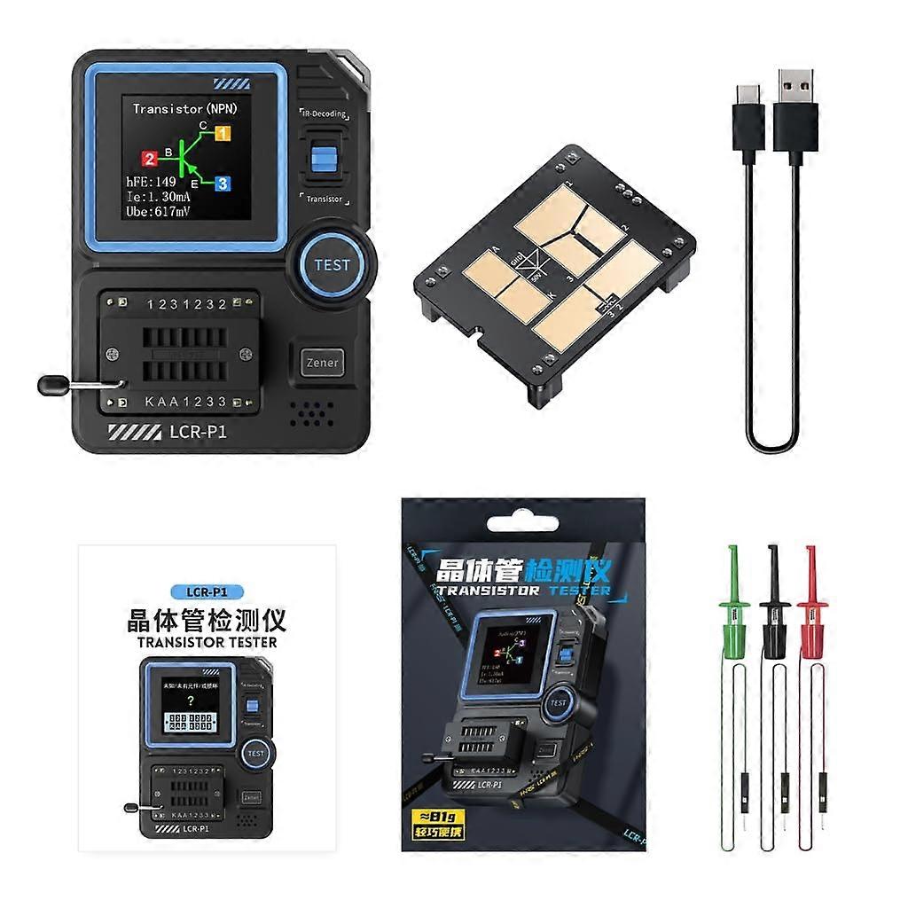 LCRP1 Transistor Tester Analyzer with Intelligent AntiBurn Designs and Data Export Functionality Test Boards