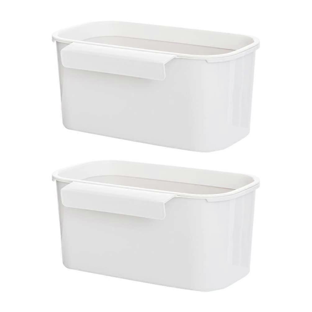 2pcs Hanging Kitchen Waste Bin Small Garbage Container for Kitchen Dormitory