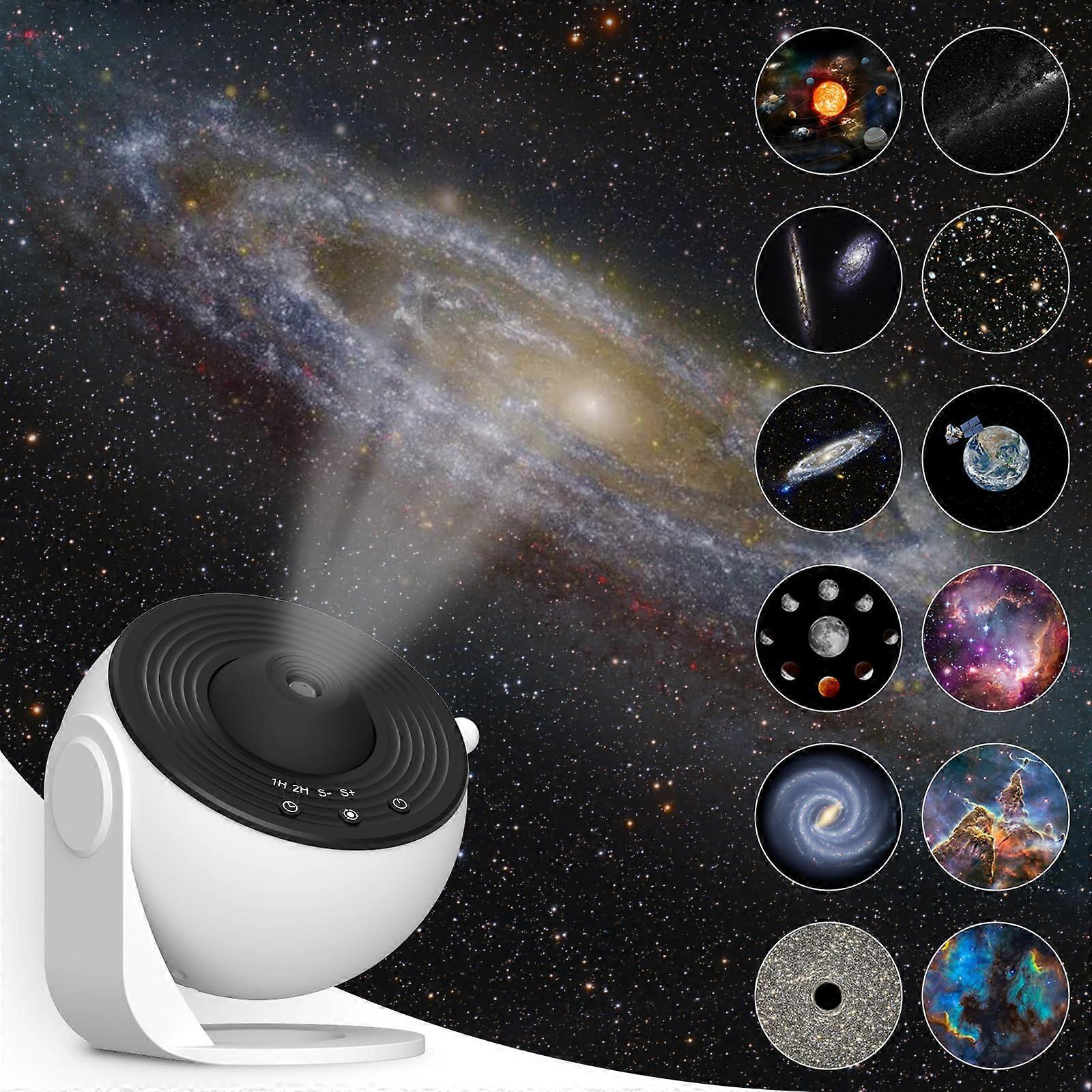 13 In 1 Galaxy Projector HD Star Projector for Bedroom with Solar System and Moon Light Features, Adjustable Projection Modes