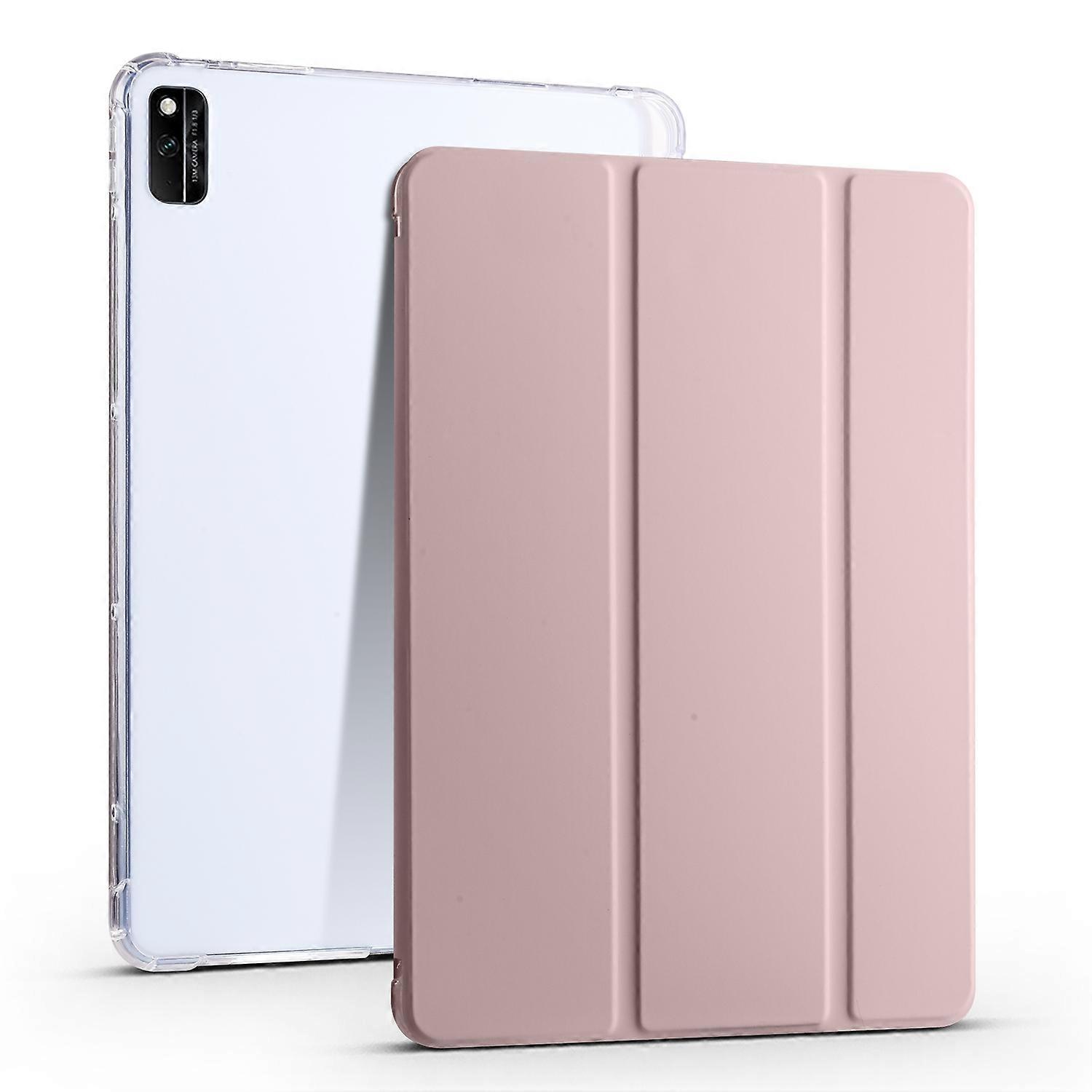 For Honor V6 10.4 inch 3-folding Transparent TPU Smart Leather Tablet Case