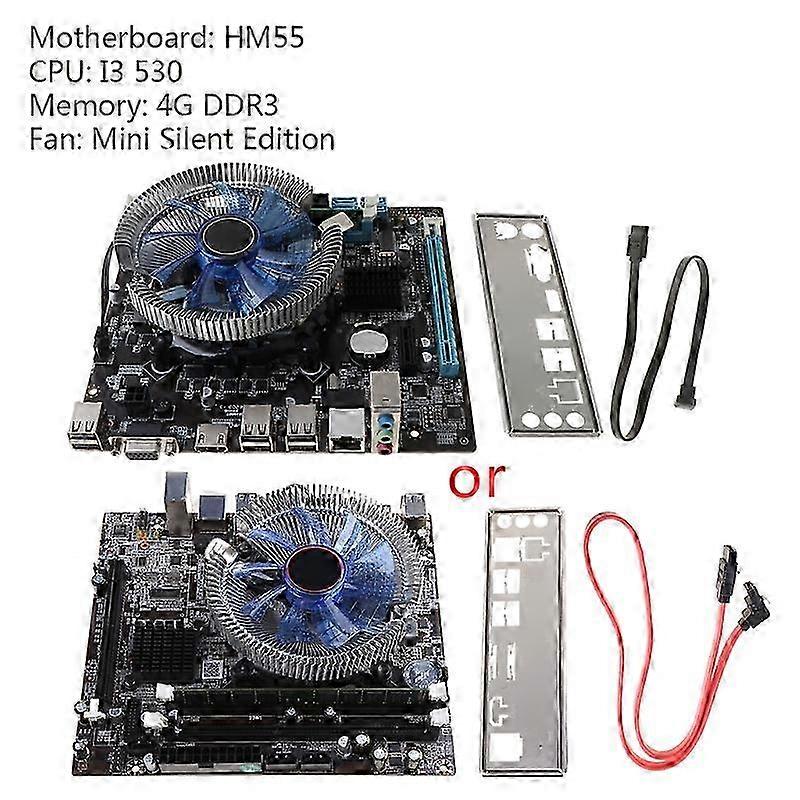 ATX وحدة المعالجة المركزية اللوحة الأم HM55 المقبس LGA1156 VGA DDR3 LGA1156 Core مع مروحة تبريد