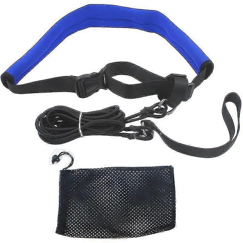 2m Pool Swim Training Leash Swimming Training Elastic Belt Resistance Tether Exerciser Safety Rope Set For Adults Kids