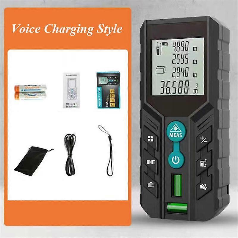 Digital Laser Tape Measure 40/50/60/70/80/100/120M Laser Rangefinder Accurate Distance Meter Construction Roulette Range Finder