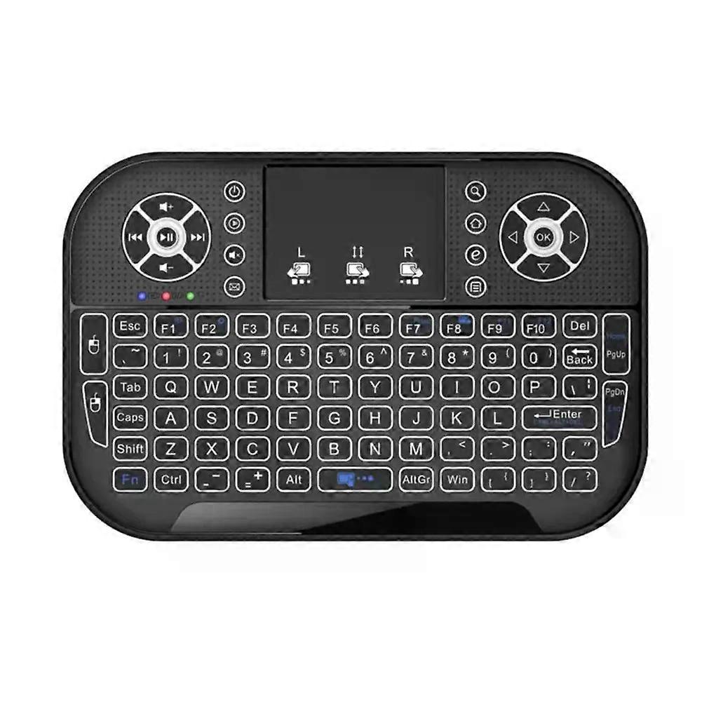 con Backlit 2.4G Air Mouse Remote Touchpad for Android Smart TV Box PC I8 Mini Wireless Keyboard with USB Receiver