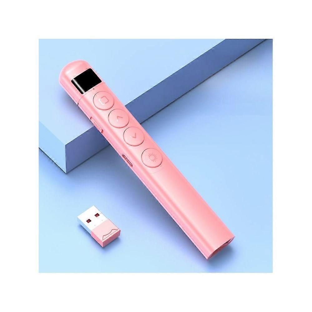 Wireless Rechargeable USB Presenter Powerpoint Slideshow Laser Presentation Remote control indicator pink