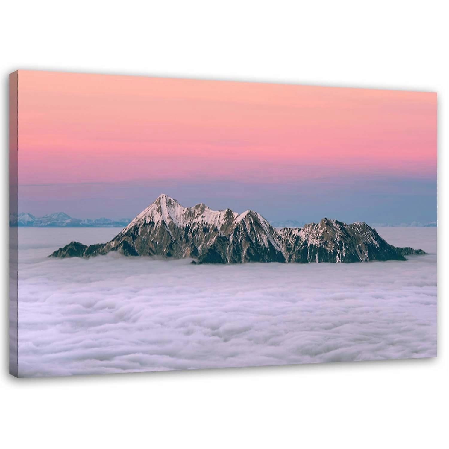 Leinwandbild, Berge Wolken Landschaft - 60x40