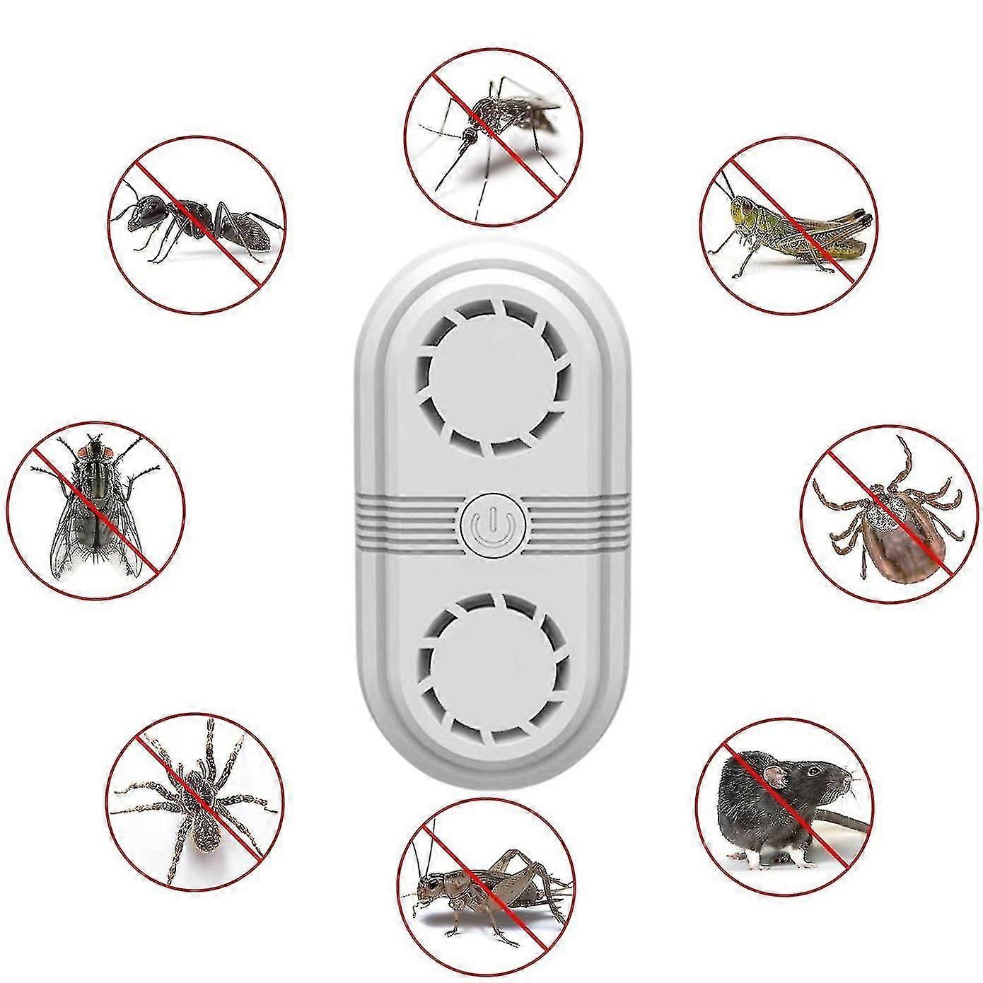 Double Buzzer Ultrasonic Pest Repeller Mouse Squirrel Repellent Indoor Insects Repellent Repel Roden
