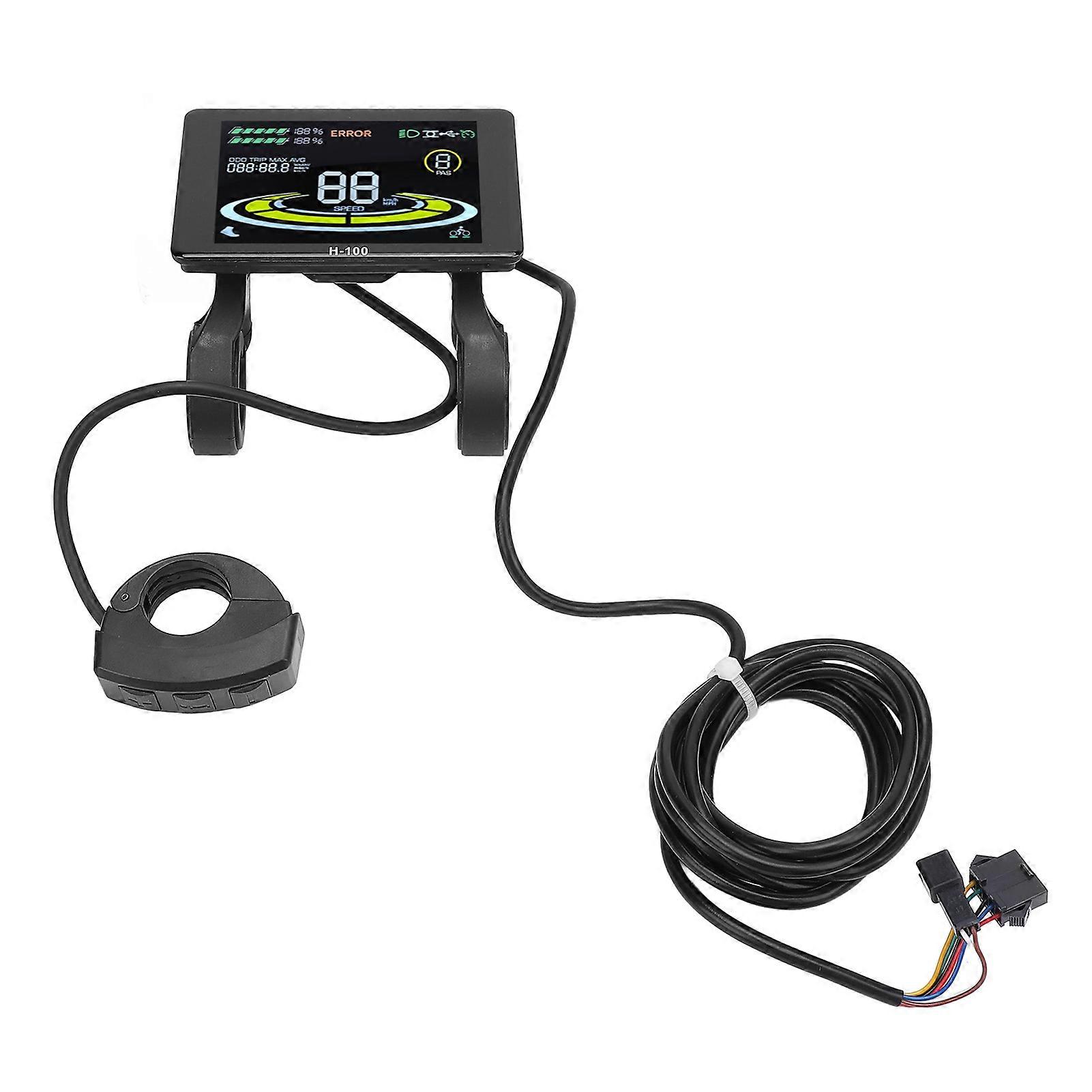 Electric Cycling Meter Color Screen LCD Display with SM Connector for Mountain Bike Modification 24V 36V 48V 60V 72V