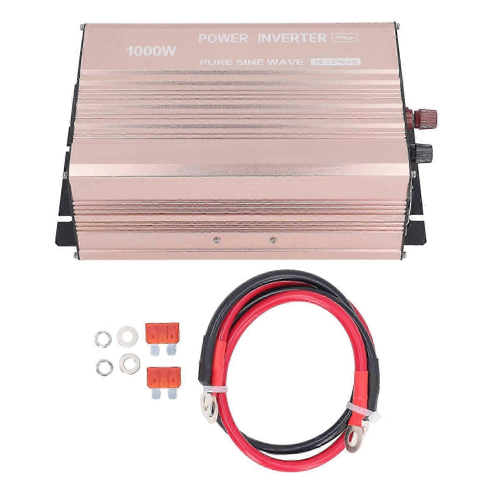 1000W Car Power Inverter Lcd Display Pure Sine Wave Power Inverter For Electric Vehicle Home Emergency 12v To 220v