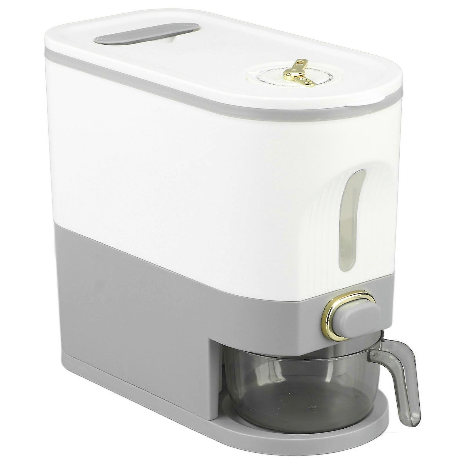 Rice Dispenser Transparent Sealed Press Type Grain Storage Box Rice Storage Bin for Kitchen