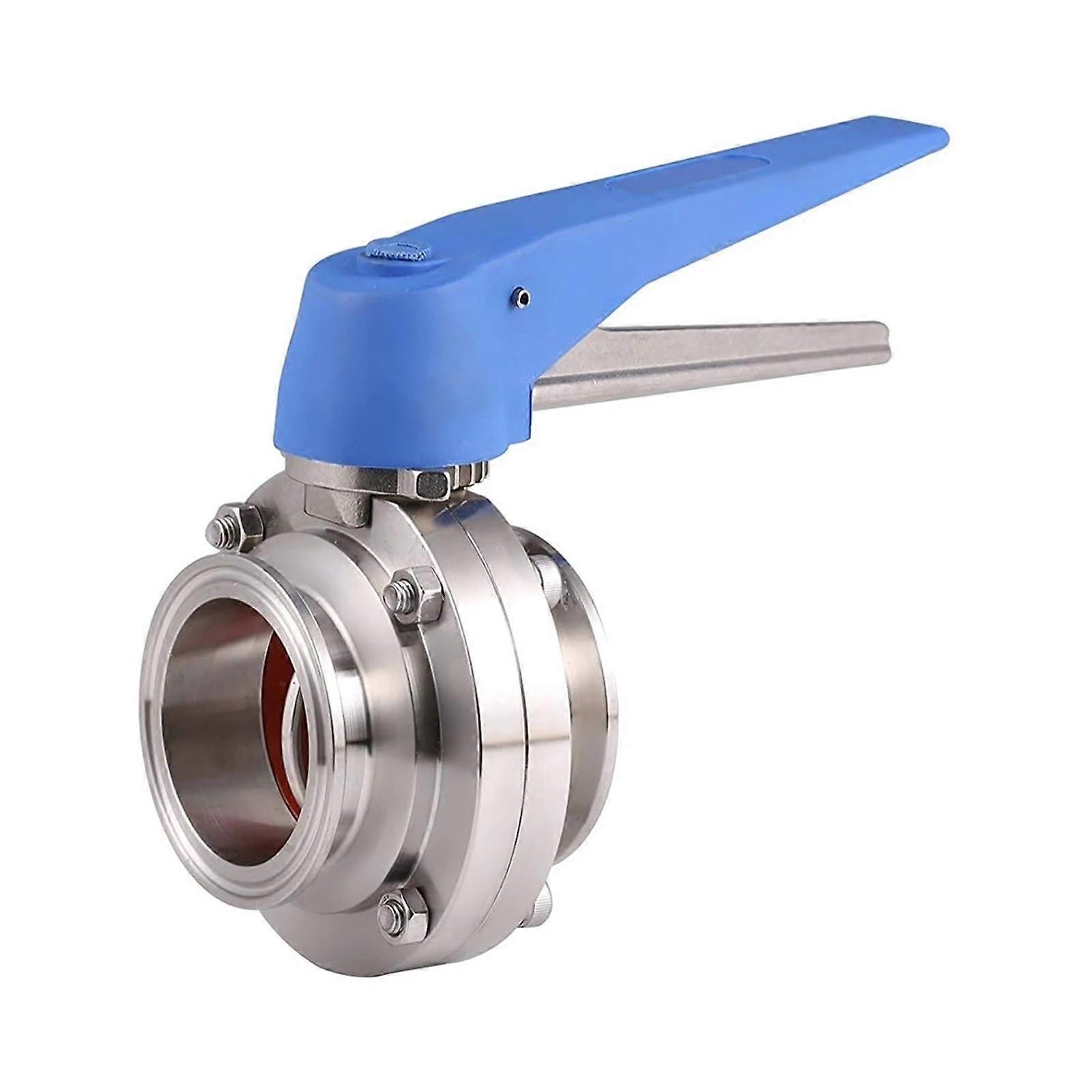 Clamp Butterfly Valve 304 Stainless Steel QuickInstall Manual Valve Quickclamp Pipeline Valve(1')
