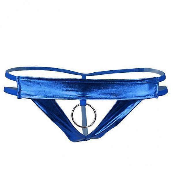4x4 Colors Men's T-Back Underwear Low- Man Bikini G-String Thong Blue
