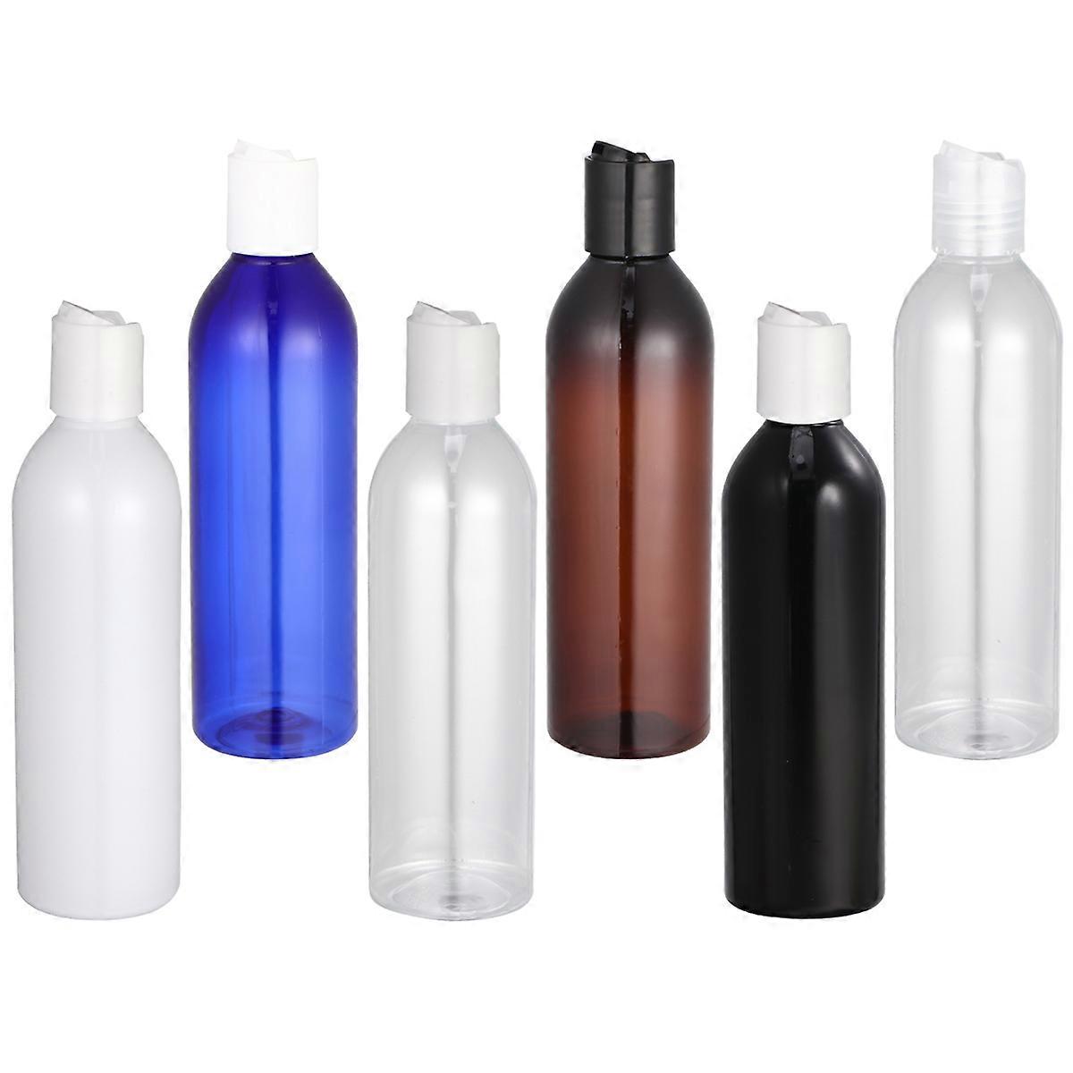 6pcs 250ml Reusable Leakproof Shampoo Bottles for Travel – Mix Colors Empty Lotion Bottles
