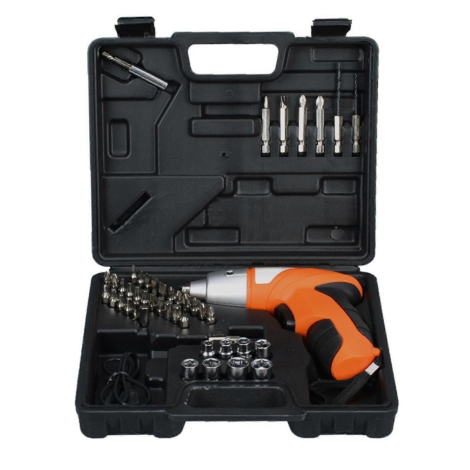 Rechargeable Cordless Drill Set with Drill Bits Electric Screwdriver Driver Tool 45-in-1 Screwdriver Set with LED Light