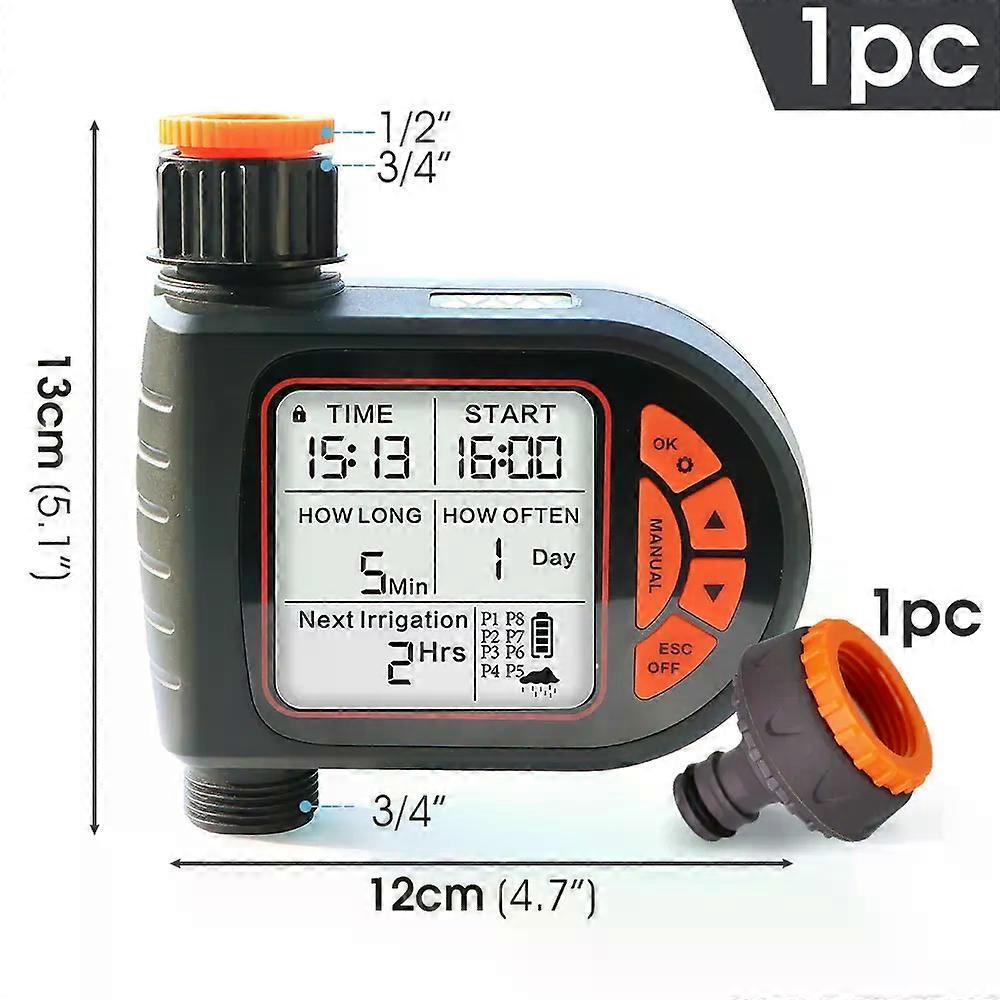 LCD Smart Rain Sensor Timer Display Automatic Watering Taps Controller Outdoor Garden Irrigation Timed Adapter IPX5 Waterproof