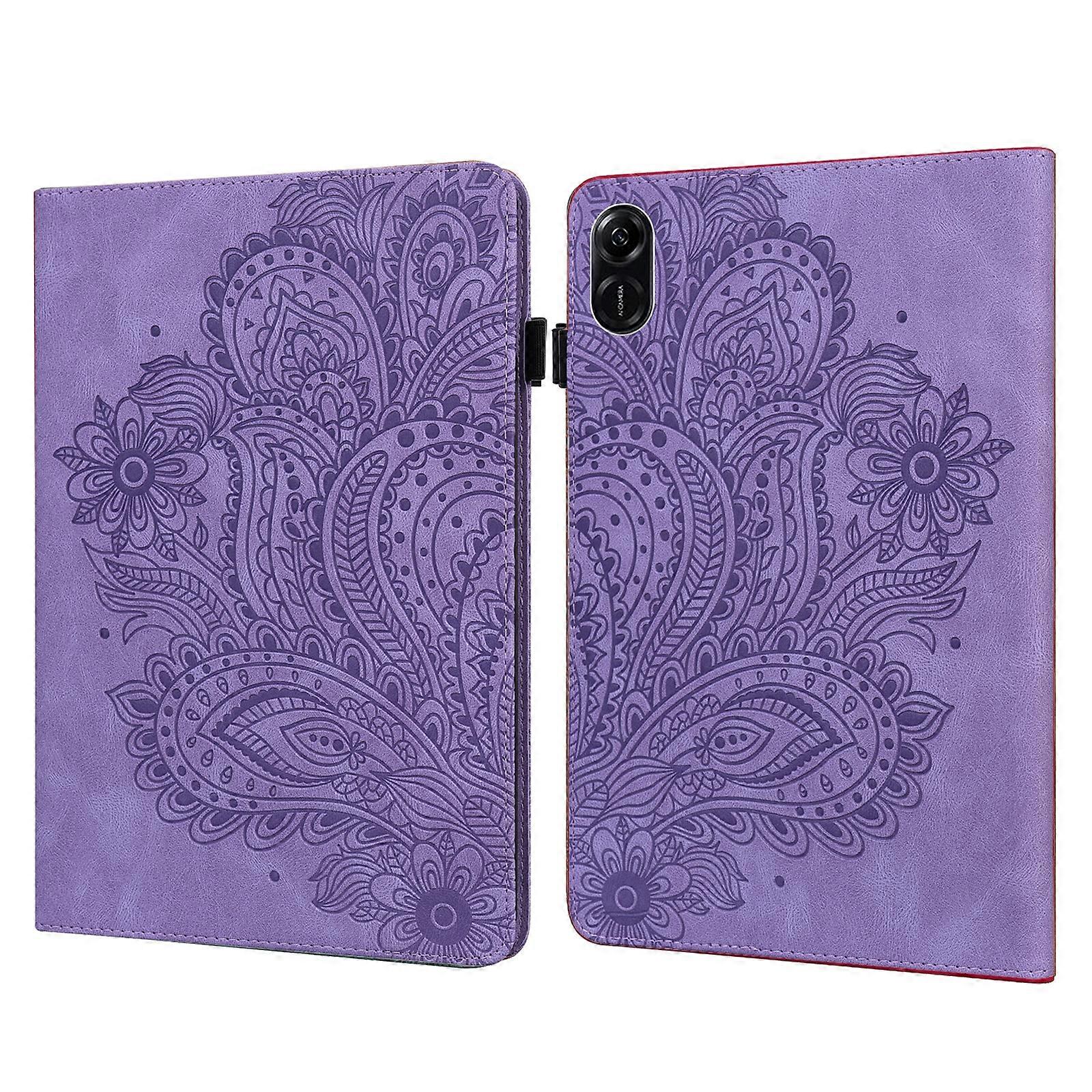 Peacock Embossed Pattern Leather Tablet Case For Honor Pad X9