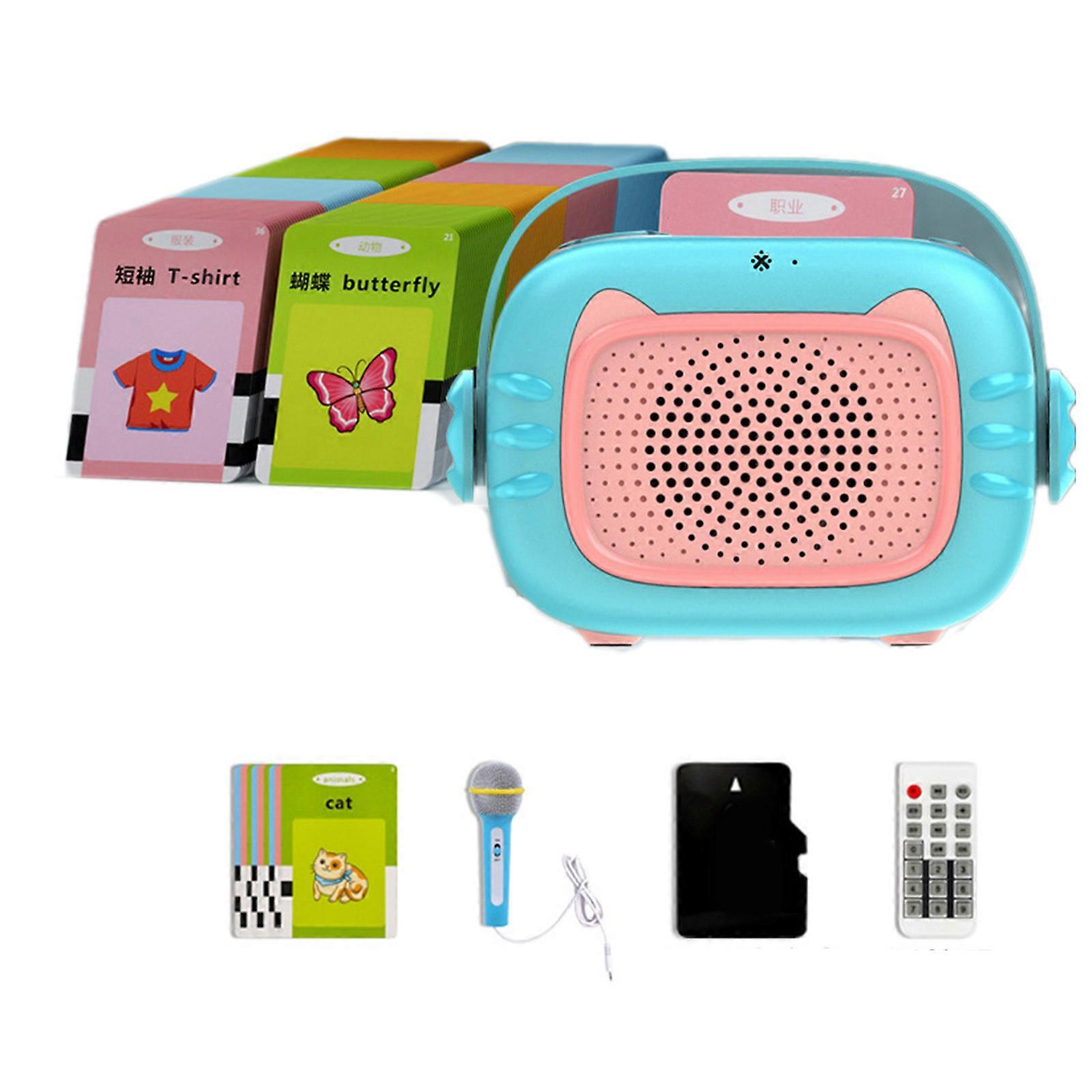 Children's Music Player with Talking Flash Cards, Interactive Learning Device Singing Machine Language Learning Tool Multicolor