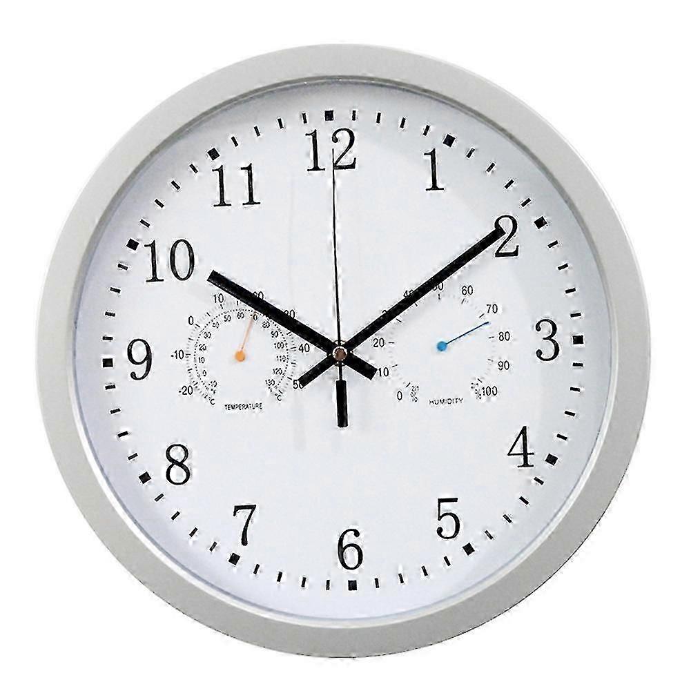 12inch Clock Automatic Time Adjustment Scanning Radio Controlled Clock Temperature Hygrometer Wall