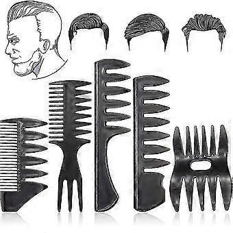 5 pcs Ensemble de peignes de style pour hommes Peigne de style rétro classique pour hommes LRT