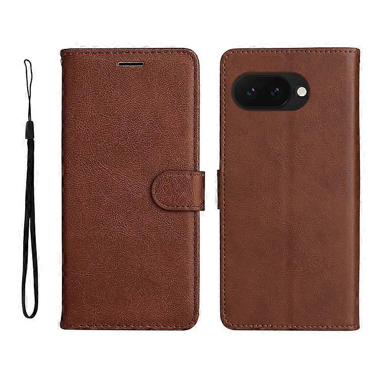 Compatible For Google Pixel 9a Case Solid Color Leather Phone Cover Wallet Stand