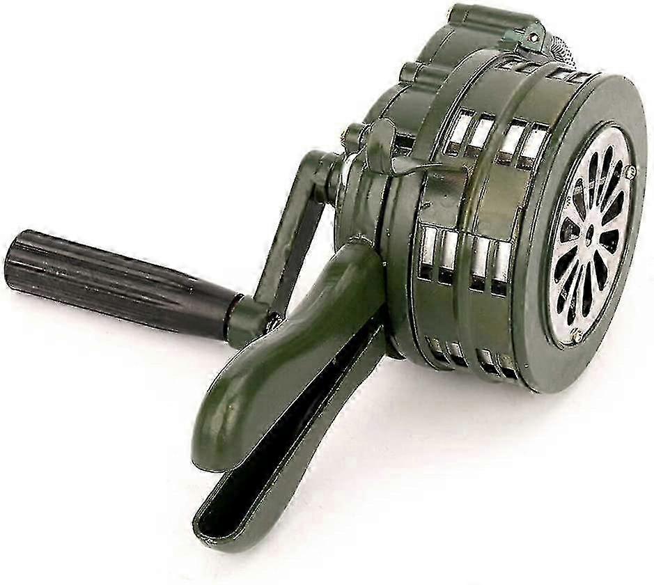 Portable Manual Operated Metal Air Raid Siren 110db Emergency Security Alarm for Various Uses