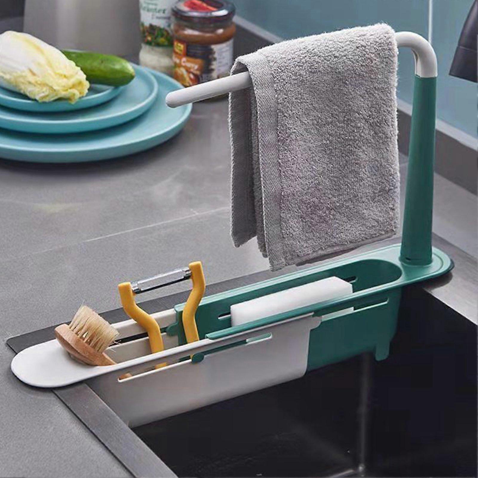 Telescopic Drain Basket Multifunctional Space Saving Expandable Storage Drain Basket 