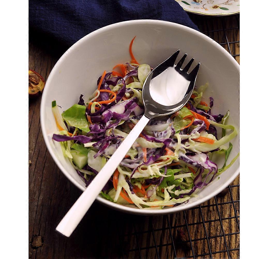 Everyday Salad Servers, Heavy Duty Stainless Steel Spoons with Comfortable Long Handles